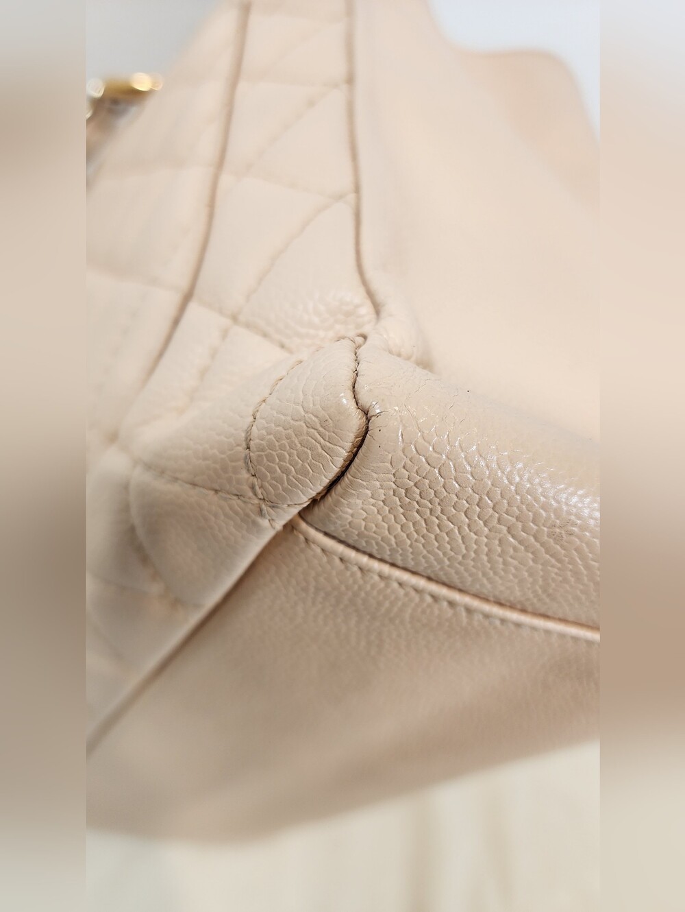 Chanel 2008-2009 Grand Shopping Tote. Minor Fade On Hardware. - Picture 9 of 16